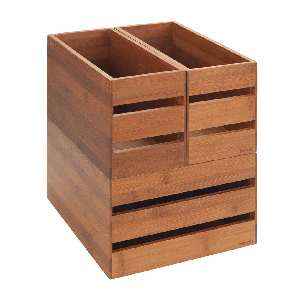 Madeira Stacking Bamboo Storage Crates Large - HOME STORAGE - Baskets and Totes - Soko and Co