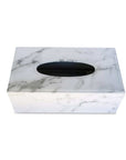 Marble Leather Tissue Box White - HOME STORAGE - Tissue Boxes - Soko and Co