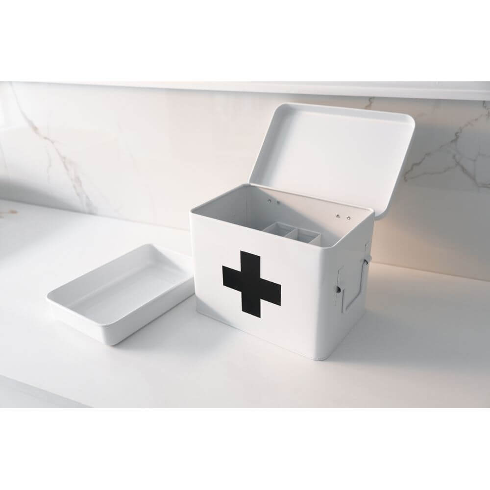 Medicine Box With Dividers White - LAUNDRY - Accessories - Soko and Co