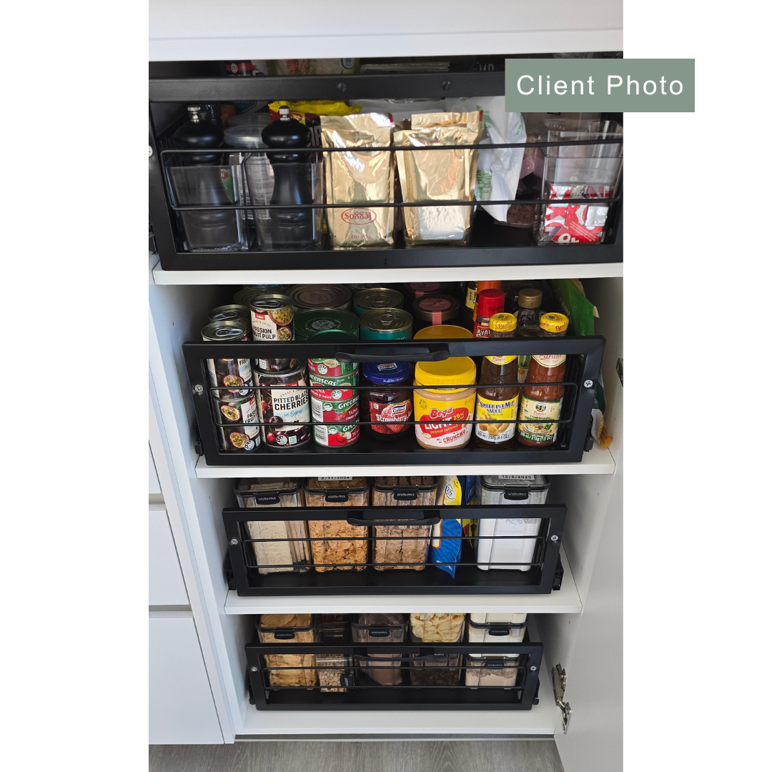 Small Pull Out Pantry Drawer White - KITCHEN - Shelves and Racks - Soko and Co