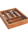 Mera 8 Compartment Expandable Cutlery Tray Bamboo - KITCHEN - Cutlery Trays - Soko and Co