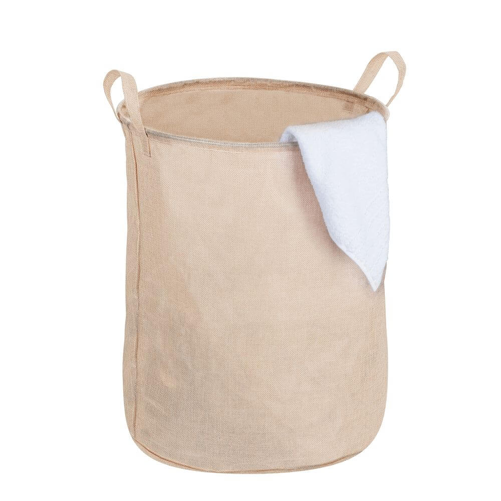 Messina 70L Linen Laundry Hamper Beige - LAUNDRY - Hampers - Soko and Co