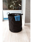 Messina 70L Linen Laundry Hamper Charcoal - LAUNDRY - Hampers - Soko and Co