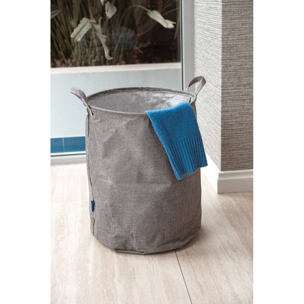 Messina 70L Linen Laundry Hamper Grey - LAUNDRY - Hampers - Soko and Co