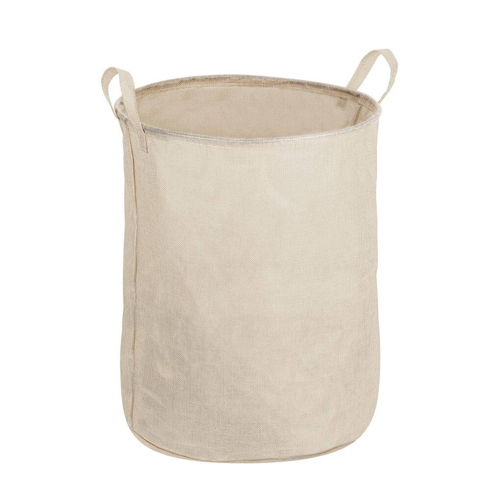 Messina 70L Linen Look Laundry Hamper Beige - LAUNDRY - Hampers - Soko and Co