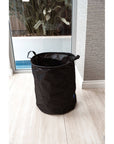 Messina 70L Linen Look Laundry Hamper Charcoal - LAUNDRY - Hampers - Soko and Co