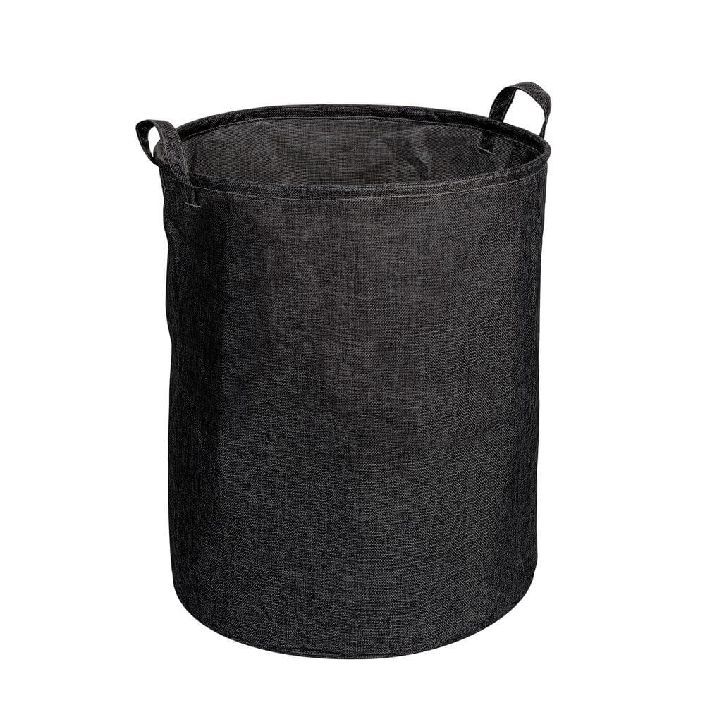 Messina 70L Linen Look Laundry Hamper Charcoal - LAUNDRY - Hampers - Soko and Co