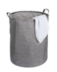 Messina 70L Linen Look Laundry Hamper Grey - LAUNDRY - Hampers - Soko and Co