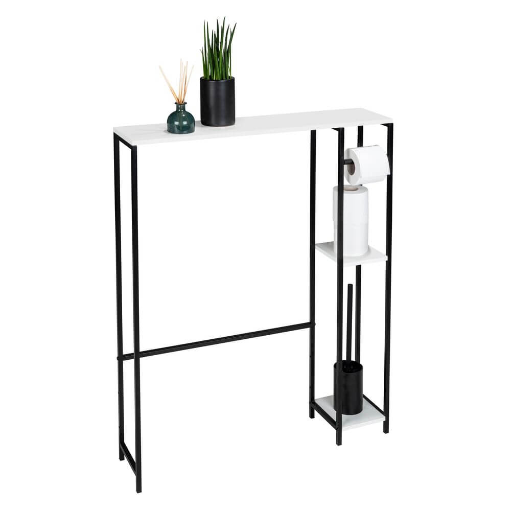 Molveno Over The Toilet Shelving Unit with Brush - HOME STORAGE - Shelves and Cabinets - Soko and Co