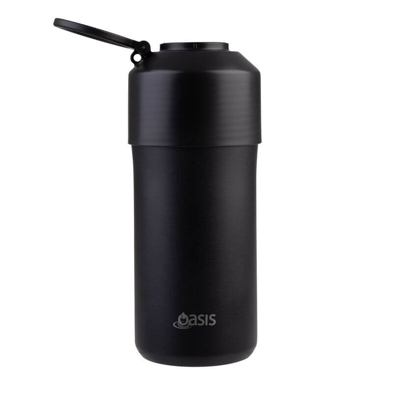 Oasis Double Wall Insulated Adjustable Wine Cooler Black