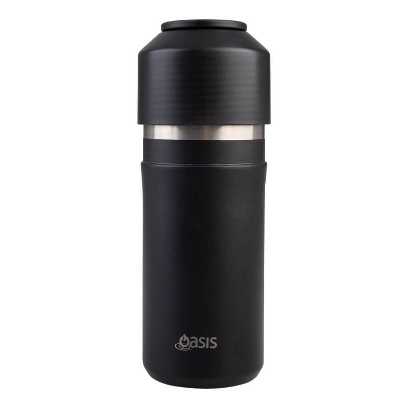 Oasis Double Wall Insulated Adjustable Wine Cooler Black