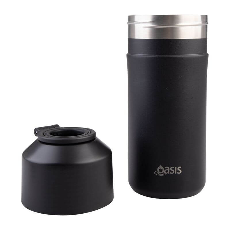 Oasis Double Wall Insulated Adjustable Wine Cooler Black