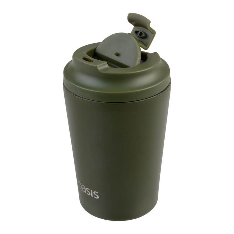 Oasis Double Wall Insulated Coffee Cup 360ml Forest Green - LIFESTYLE - Coffee Mugs - Soko and Co