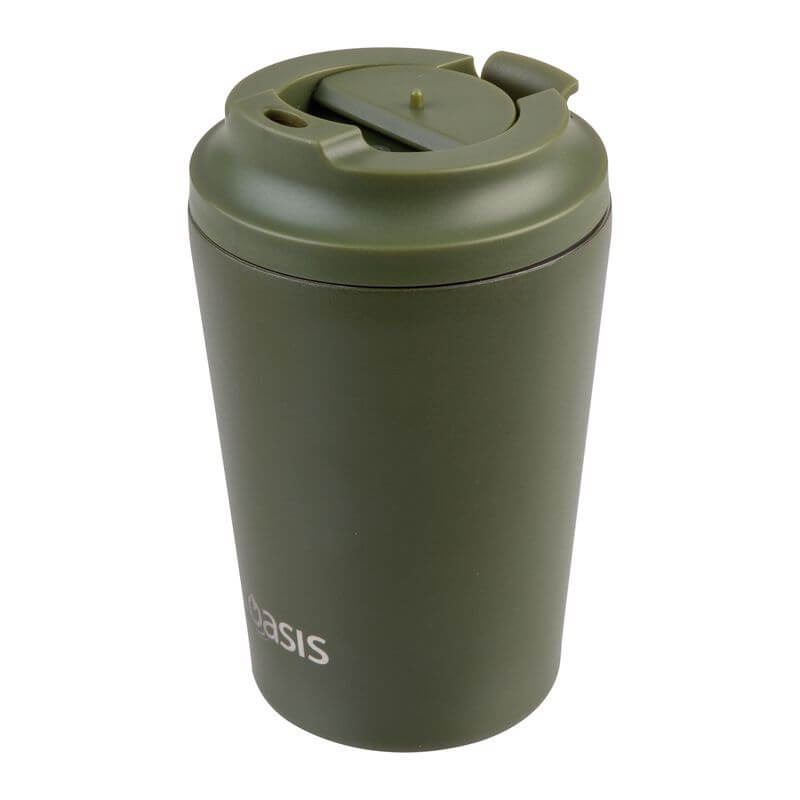 Oasis Double Wall Insulated Coffee Cup 360ml Forest Green - LIFESTYLE - Coffee Mugs - Soko and Co