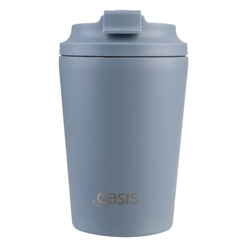 Oasis Double Wall Insulated Coffee Cup 360ml Hazy Blue - LIFESTYLE - Coffee Mugs - Soko and Co