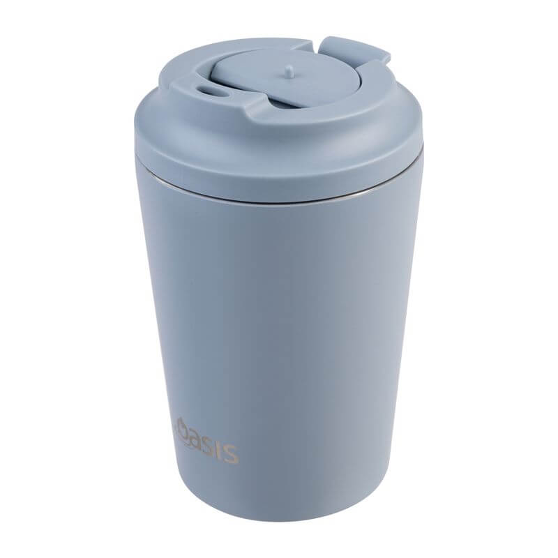 Oasis Double Wall Insulated Coffee Cup 360ml Hazy Blue - LIFESTYLE - Coffee Mugs - Soko and Co
