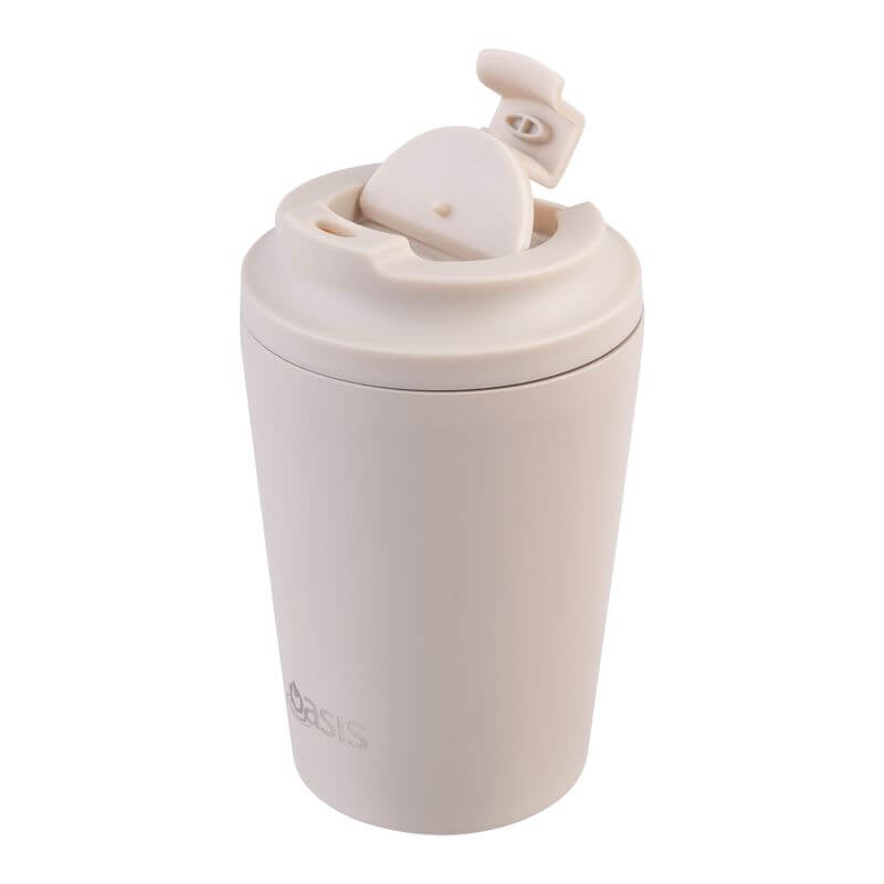 Oasis Double Wall Insulated Coffee Cup 360ml Oat - LIFESTYLE - Coffee Mugs - Soko and Co