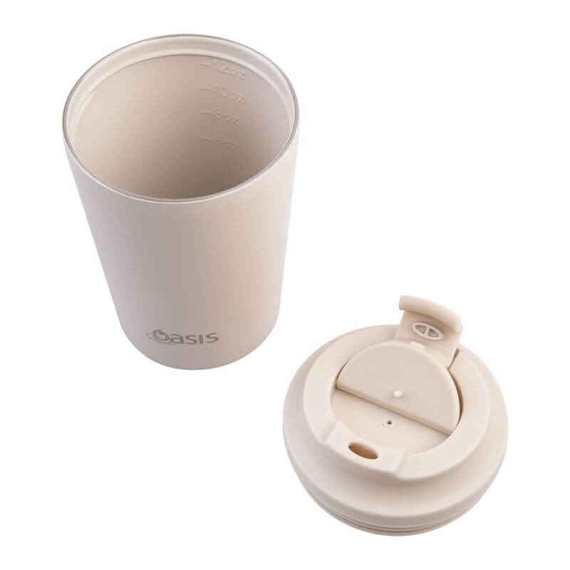 Oasis Double Wall Insulated Coffee Cup 360ml Oat - LIFESTYLE - Coffee Mugs - Soko and Co