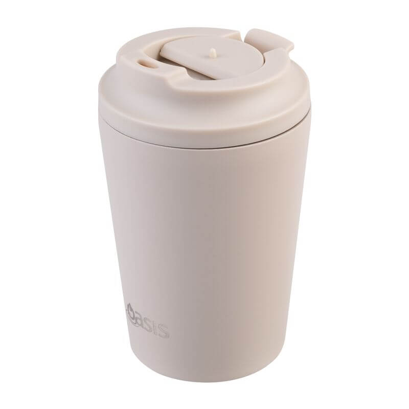 Oasis Double Wall Insulated Coffee Cup 360ml Oat - LIFESTYLE - Coffee Mugs - Soko and Co