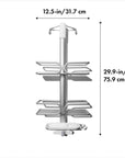 OXO 3 Tier Aluminium Over Door Shower Caddy - BATHROOM - Shower Caddies - Soko and Co