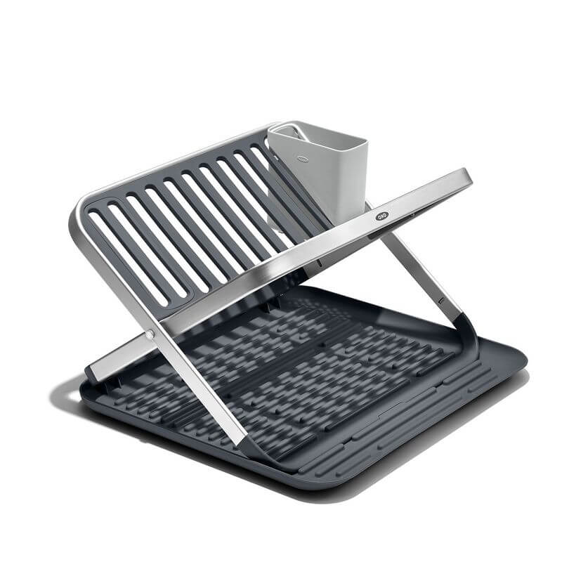 OXO Collapsible Aluminium Dish Drying Rack - KITCHEN - Sink - Soko and Co