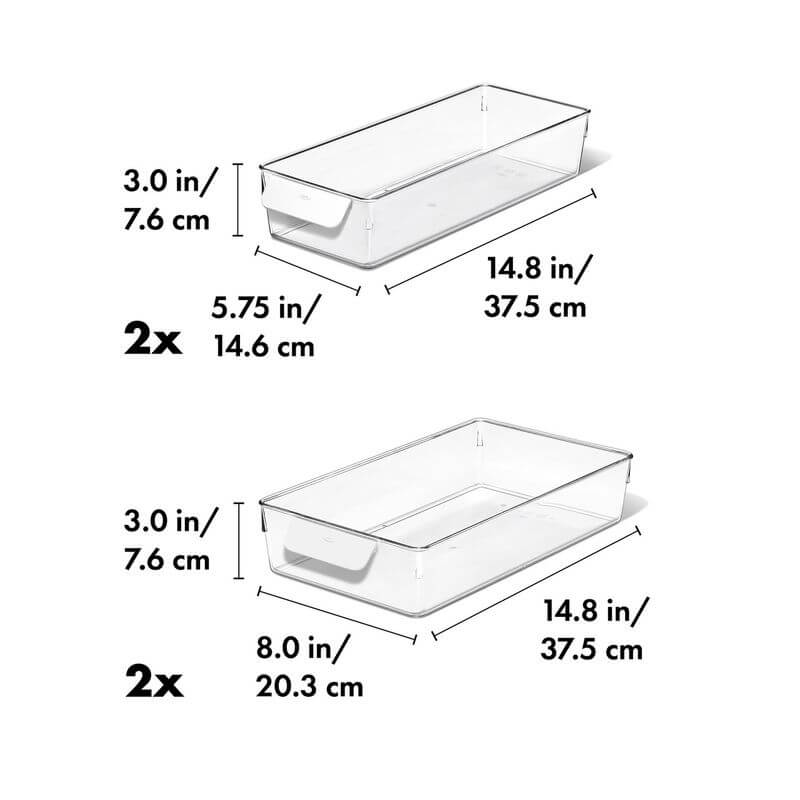 OXO Good Grips Fridge Storage Bins 4 Piece Starter Set - KITCHEN - Fridge and Produce - Soko and Co