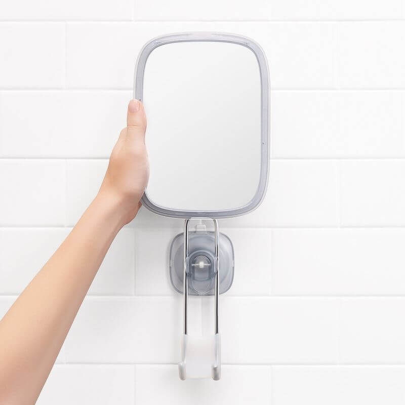 OXO StrongHold Suction Shower Mirror - BATHROOM - Suction - Soko and Co