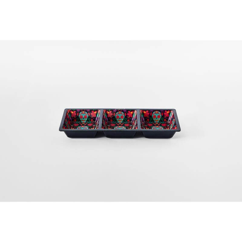 Prepara 3 Section Taco Tray Day of the Dead Edition - KITCHEN - Entertaining - Soko and Co