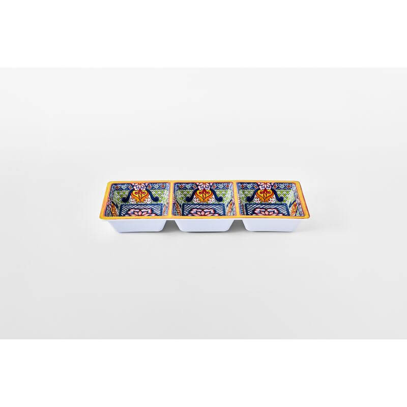 Prepara 3 Section Taco Tray Yellow - KITCHEN - Entertaining - Soko and Co