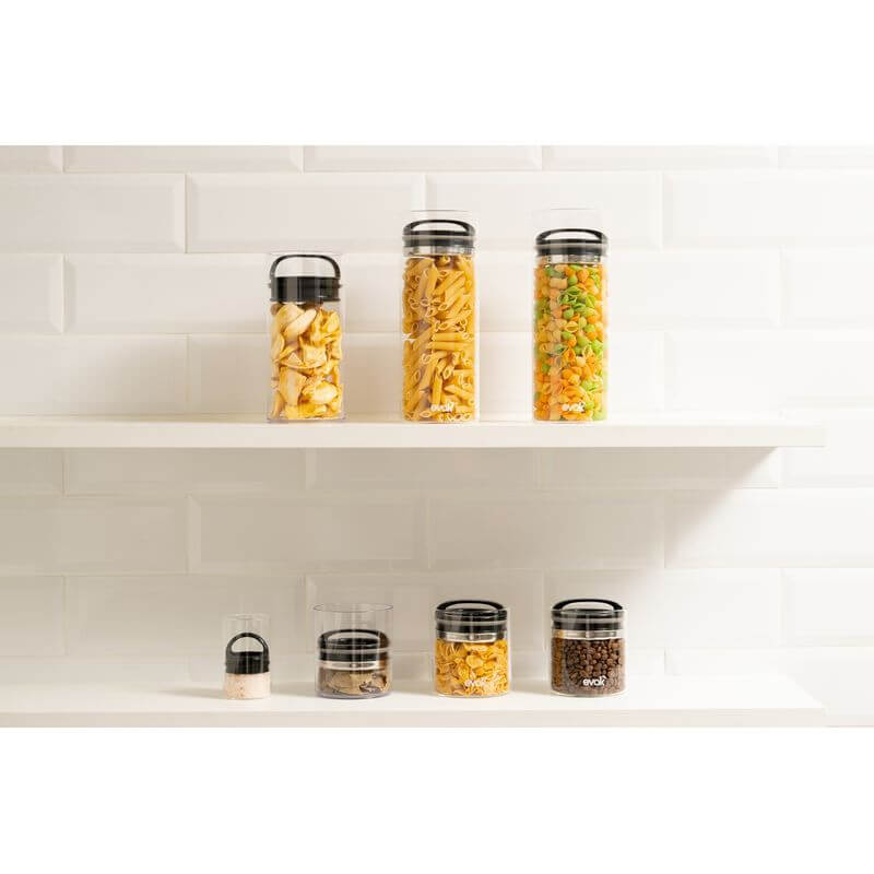 Prepara Evak Glass Container With Gloss Black Compact Handle Mini - KITCHEN - Food Containers - Soko and Co