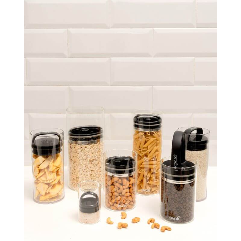 Prepara Evak Glass Container With Gloss Black Compact Handle Mini - KITCHEN - Food Containers - Soko and Co
