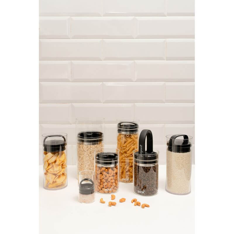 Prepara Evak Glass Container With Gloss Black Compact Handle Mini - KITCHEN - Food Containers - Soko and Co