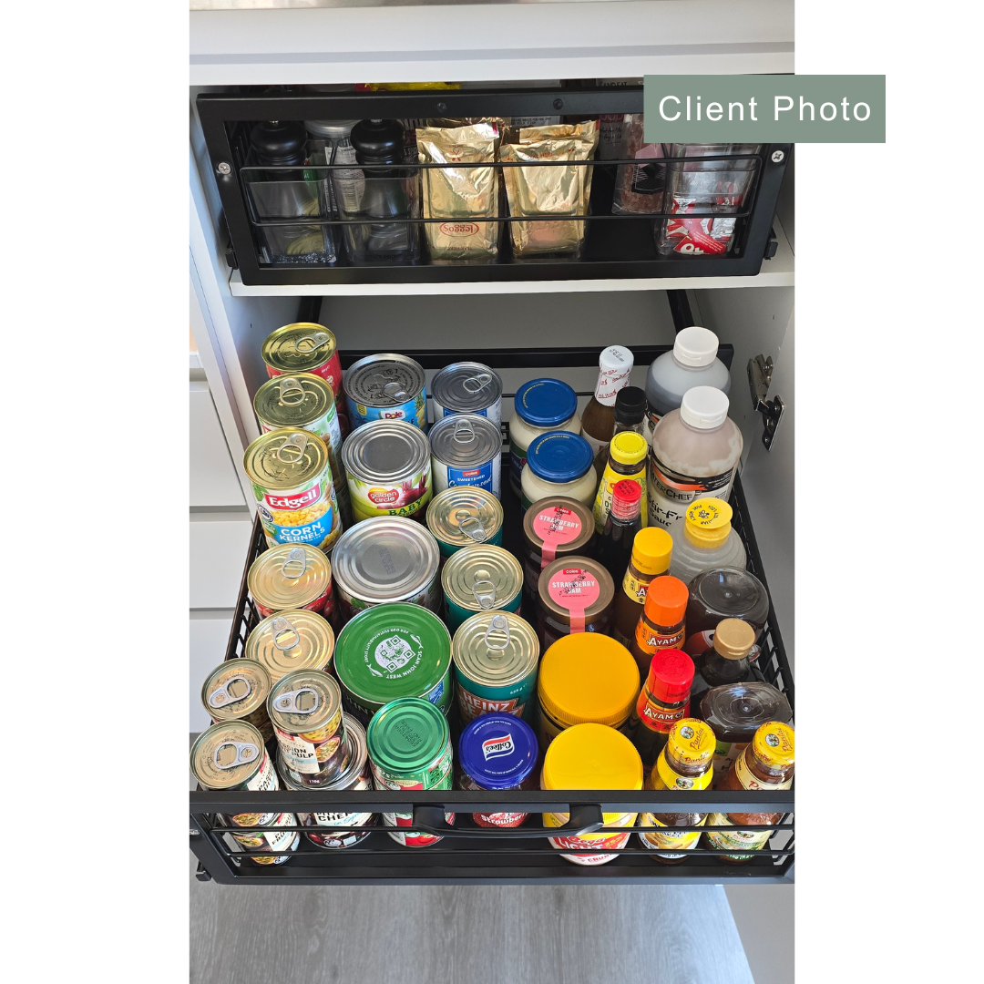 Small Pull Out Pantry Drawer White - KITCHEN - Shelves and Racks - Soko and Co