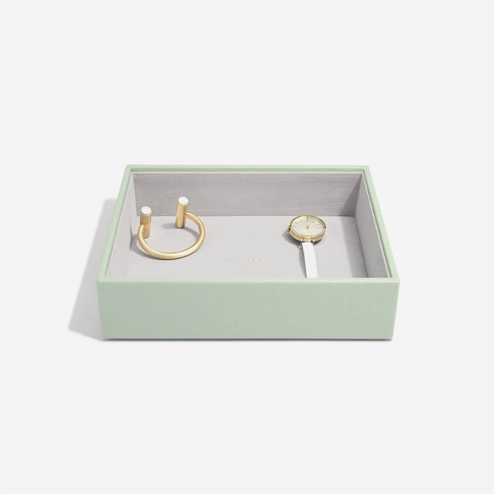 Stackers Classic 1 Compartment Deep Jewellery Tray Sage Green - WARDROBE - Jewellery Storage - Soko and Co