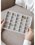 Stackers Classic 25 Section Layer Oatmeal Linen - WARDROBE - Jewellery Storage - Soko and Co