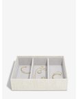 Stackers Classic Deep 3 Section Jewellery Box Oatmeal Linen - WARDROBE - Jewellery Storage - Soko and Co