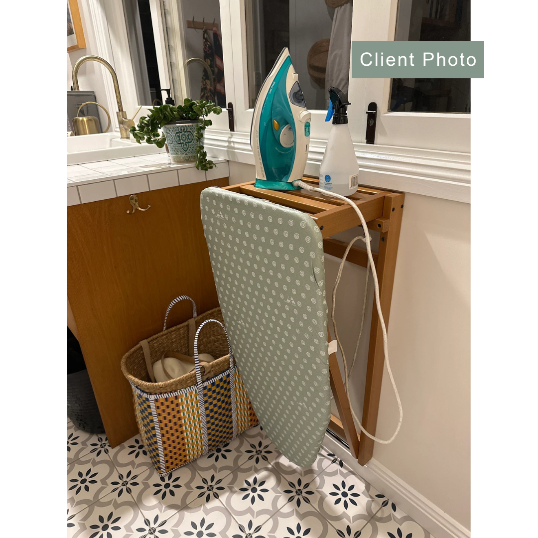 Stirojolly Wall Mounted Ironing Board Cherry Wood - LAUNDRY - Ironing - Soko and Co