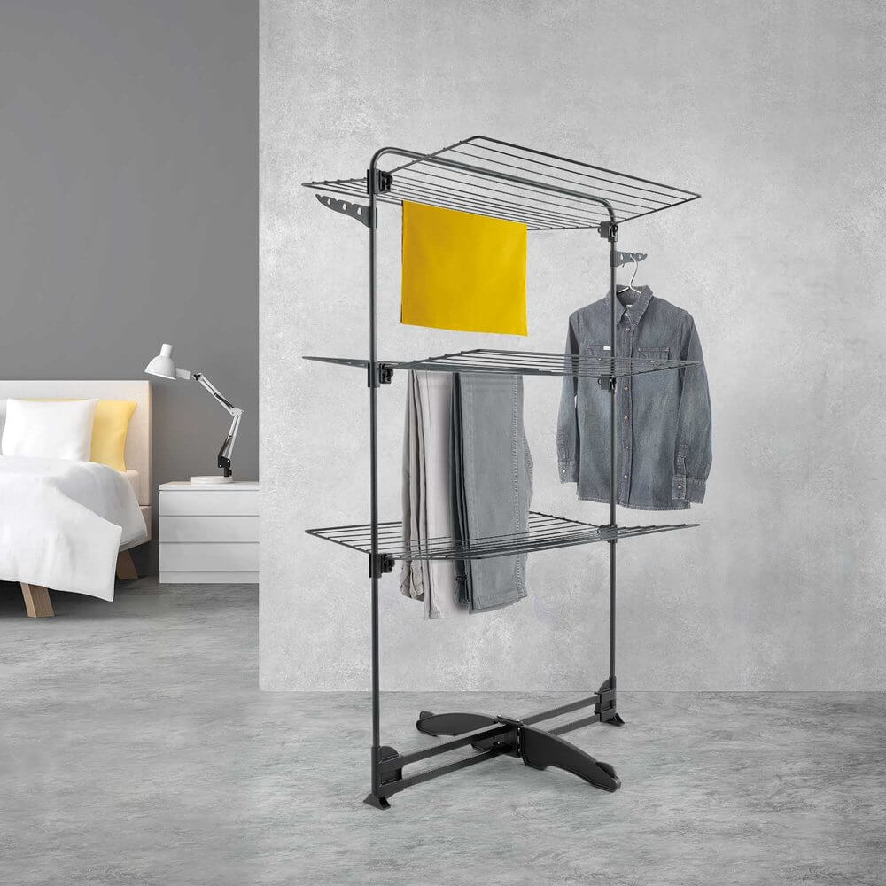 Storm Onyx 3 Tier Tower Clothes Airer Matte Black - LAUNDRY - Airers - Soko and Co