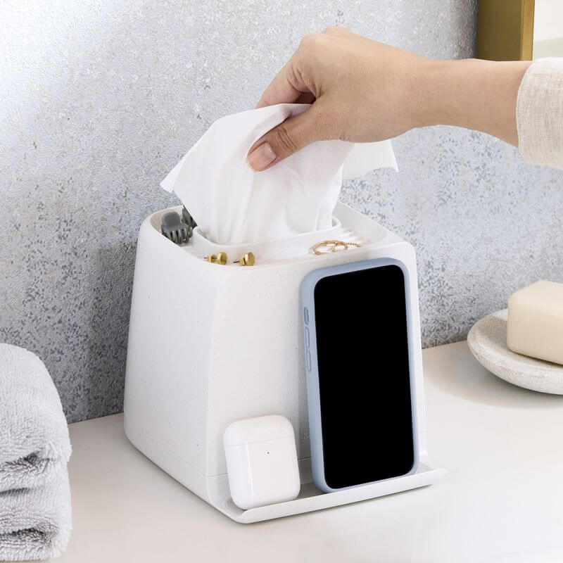 The Ledge Tissue Holder Cube - BATHROOM - Makeup Storage - Soko and Co