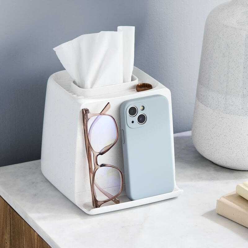 The Ledge Tissue Holder Cube - BATHROOM - Makeup Storage - Soko and Co