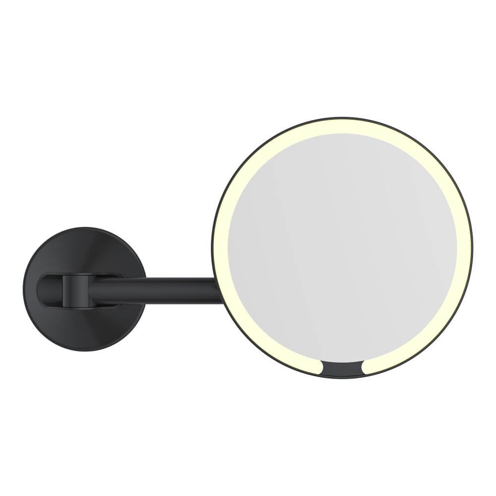 The Opal Wall-Mounted LED 5x Magnified Mirror Black - BATHROOM - Mirrors - Soko and Co