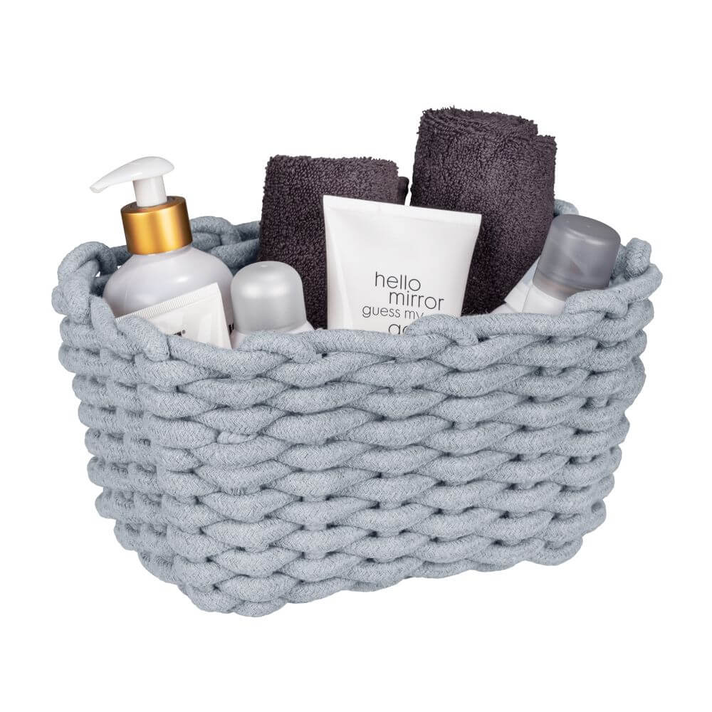 Tia Rectangular Woven Storage Basket Medium - HOME STORAGE - Baskets and Totes - Soko and Co