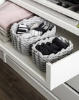 Tia Rectangular Woven Storage Basket Medium - HOME STORAGE - Baskets and Totes - Soko and Co