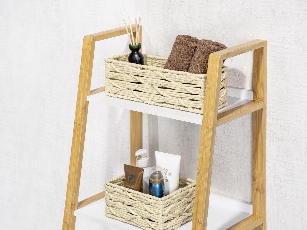 Vabriano Long Woven Storage Box Cream - HOME STORAGE - Baskets and Totes - Soko and Co