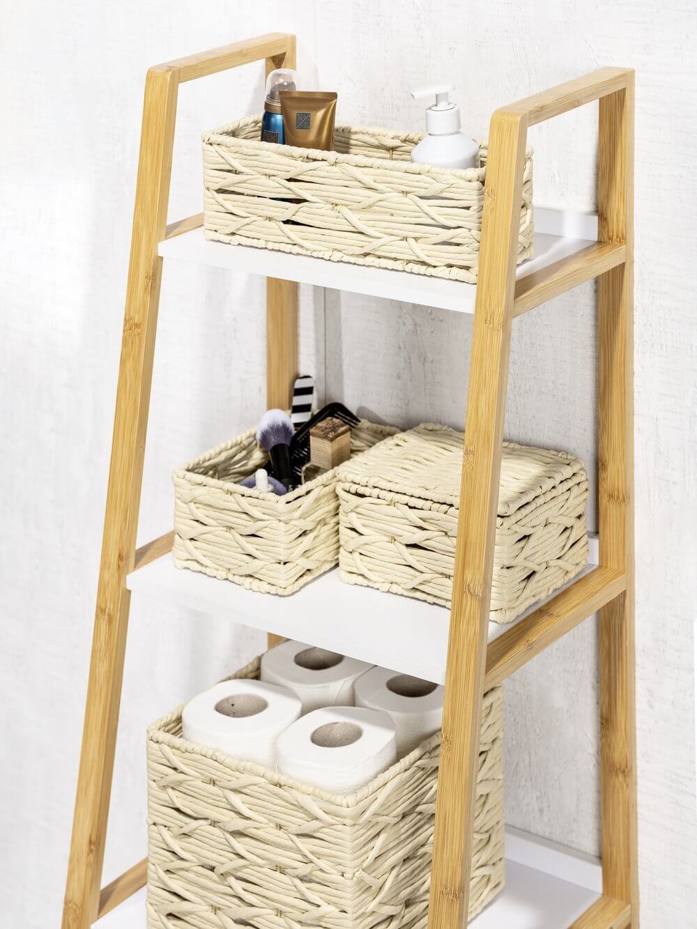 Vabriano Long Woven Storage Box Cream - HOME STORAGE - Baskets and Totes - Soko and Co