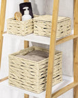 Vabriano Square Woven Storage Box Cream - HOME STORAGE - Baskets and Totes - Soko and Co