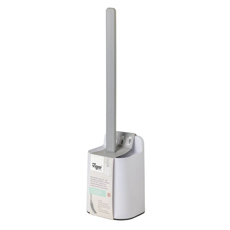 Vigar Essential Eco Wall Mounted Toilet Brush White - BATHROOM - Toilet Brushes - Soko and Co