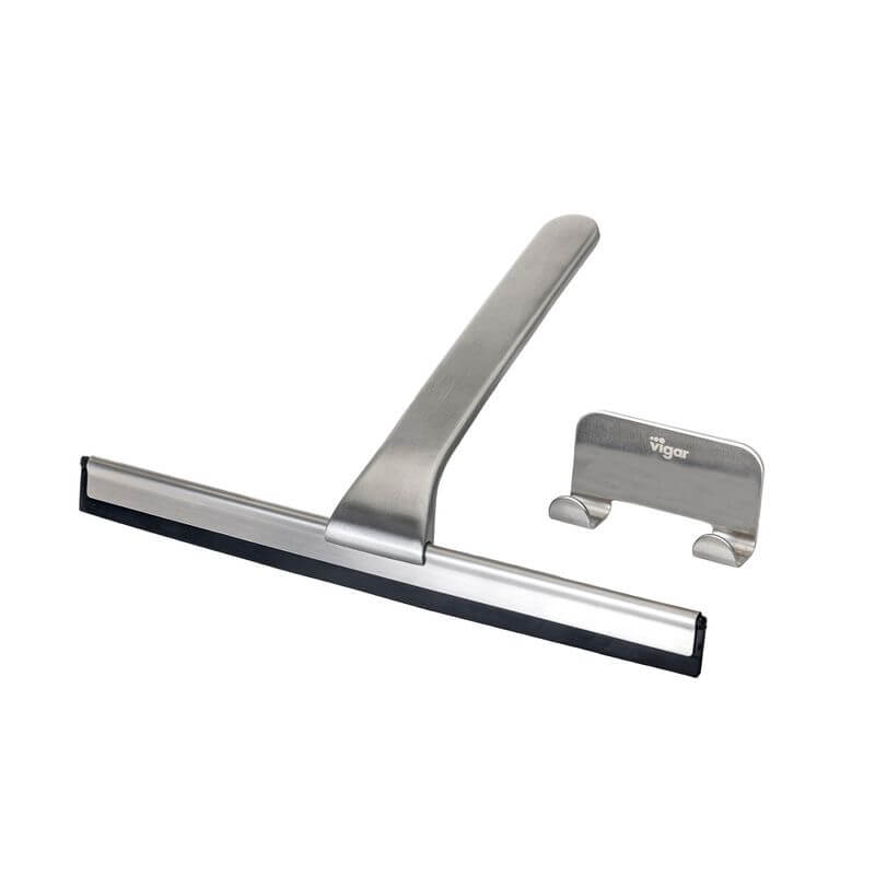 Vigar Zense Stainless Steel Squeegee with Hanger - BATHROOM - Accessories - Soko and Co