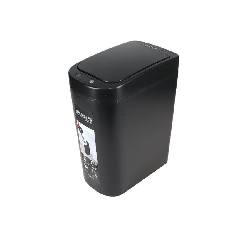 White Magic Smart Bathroom Bin Black - BATHROOM - Bins - Soko and Co