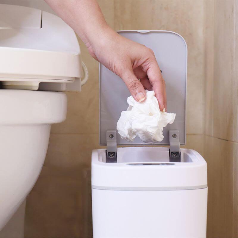 White Magic Smart Bathroom Bin White - BATHROOM - Bins - Soko and Co